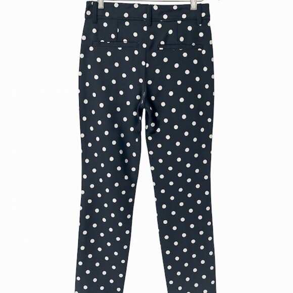 FREE PEOPLE WOMEN'S molly polka dot slim pants dark blue Size 4 NEW - Picture 5 of 9